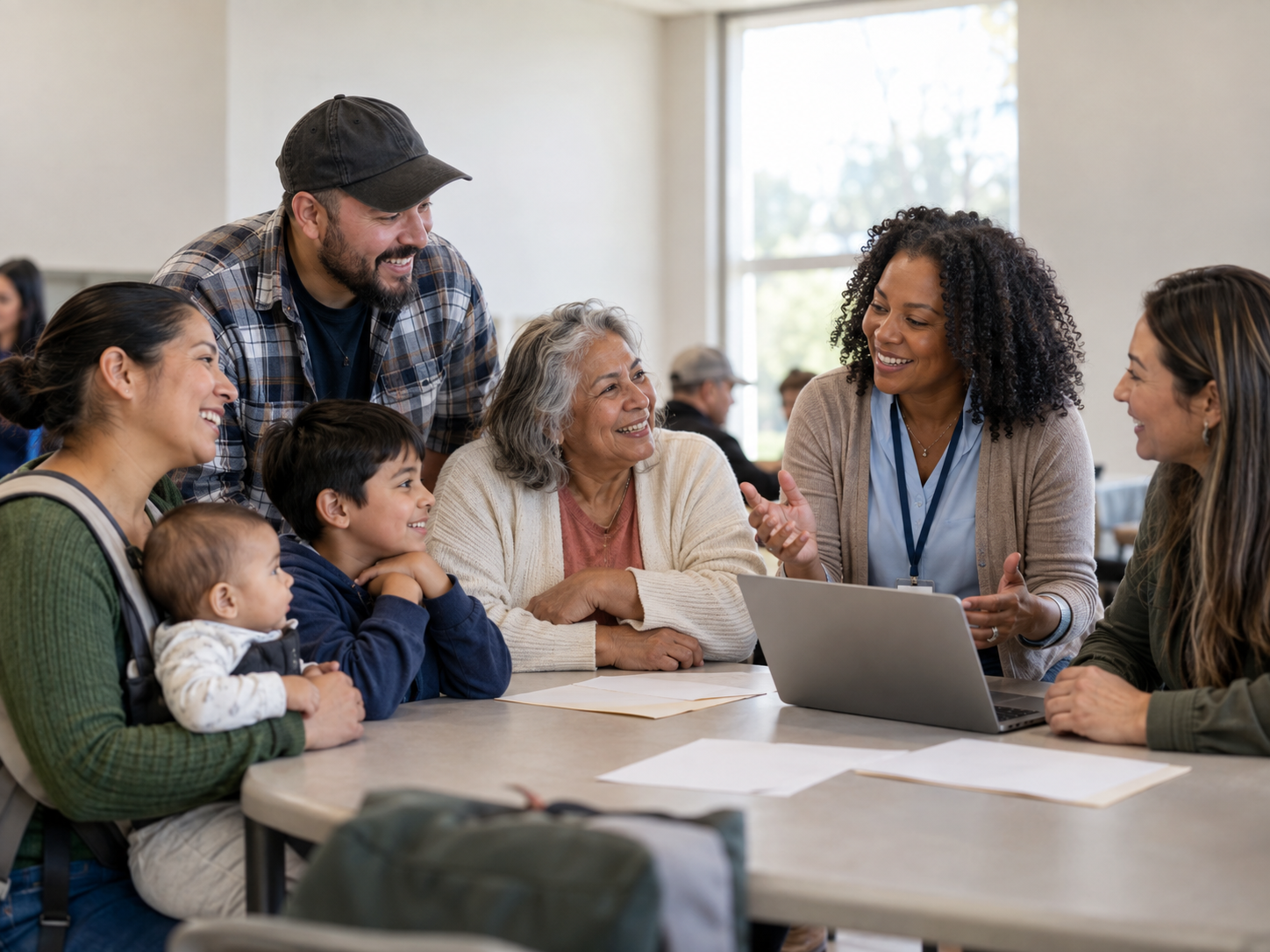 Community members connecting at a local event