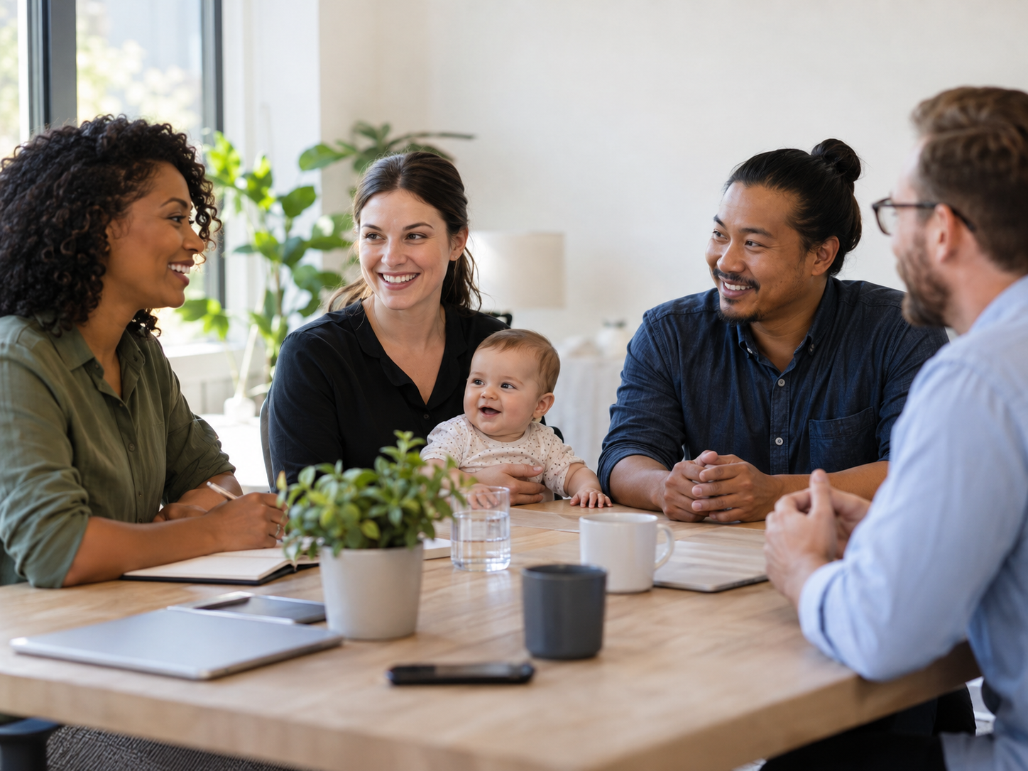 Diverse team of working professionals collaborating